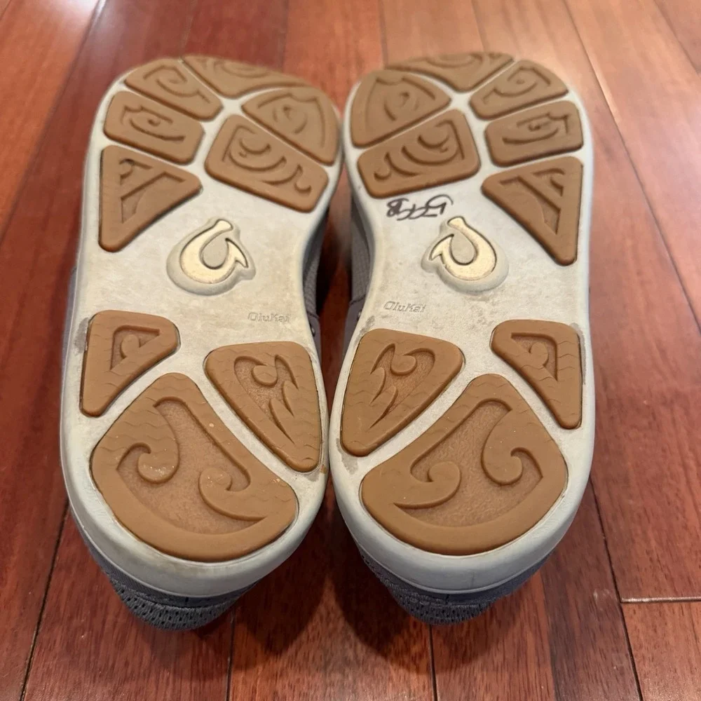 OluKai Nohea Moku No Tie Boat Shoes Men's Size US 13 Blue Gray Sneakers